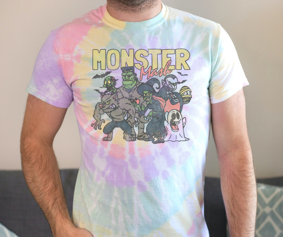 Retro Monster Mash | Tie Dye Halloween Tee