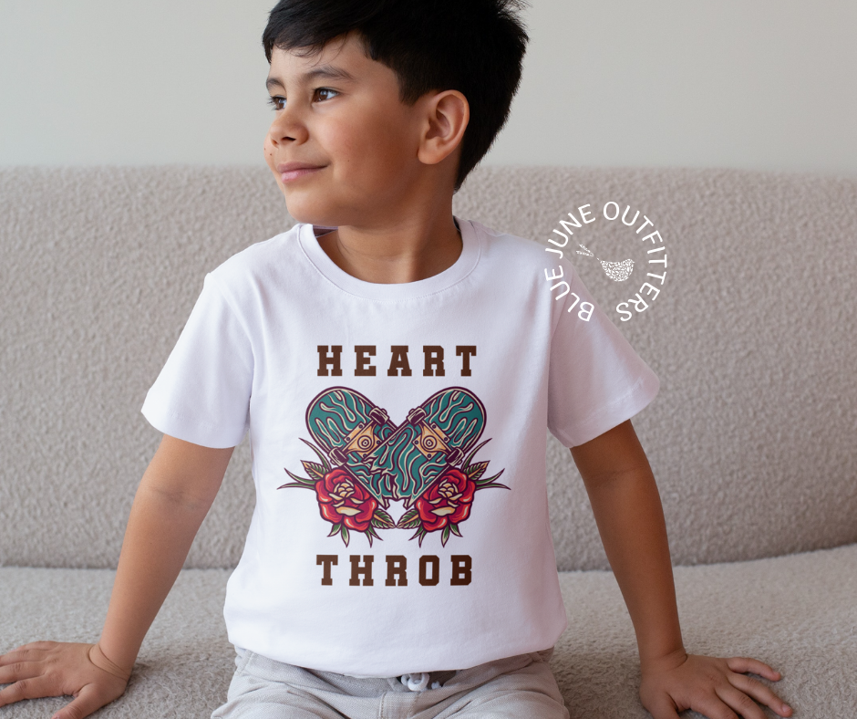 Heart Throb Skateboard | Toddler Valentine Tee