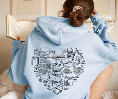 Books Heart Collage | Book Lover Hoodie