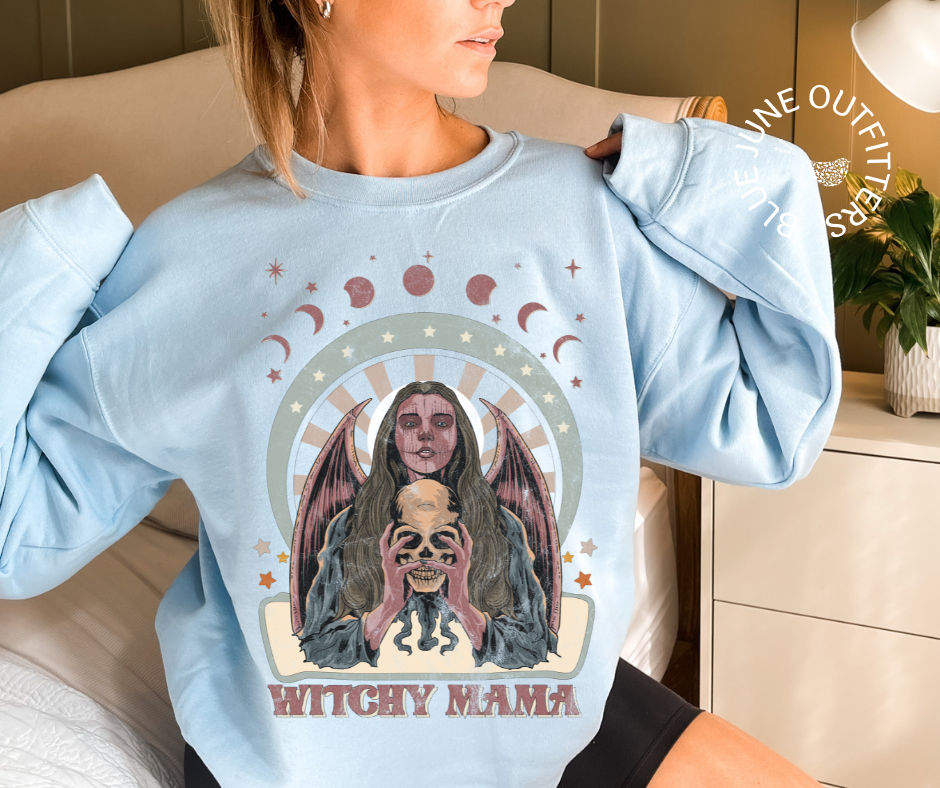 Witchy Mama | Celestial Halloween Sweatshirt