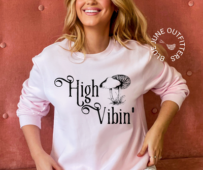 High Vibin' Mushrooms Crewneck Sweatshirt