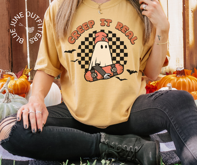 Creep It Real Skater Ghost | Comfort Colors® Halloween Tee