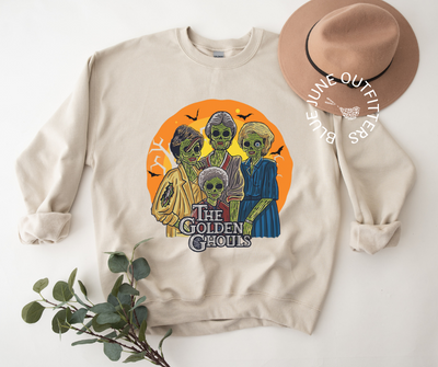 The Golden Ghouls | Funny Halloween Crewneck Sweatshirt