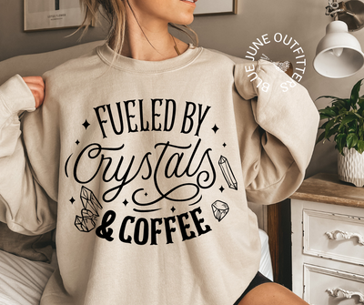 Fueled By Crystals & Coffee | Mystical Crewneck Sweatshirt