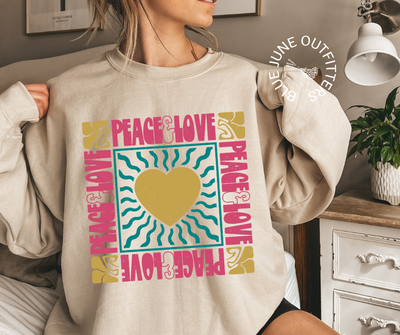 Peace & Love | Hippie Crewneck Sweatshirt