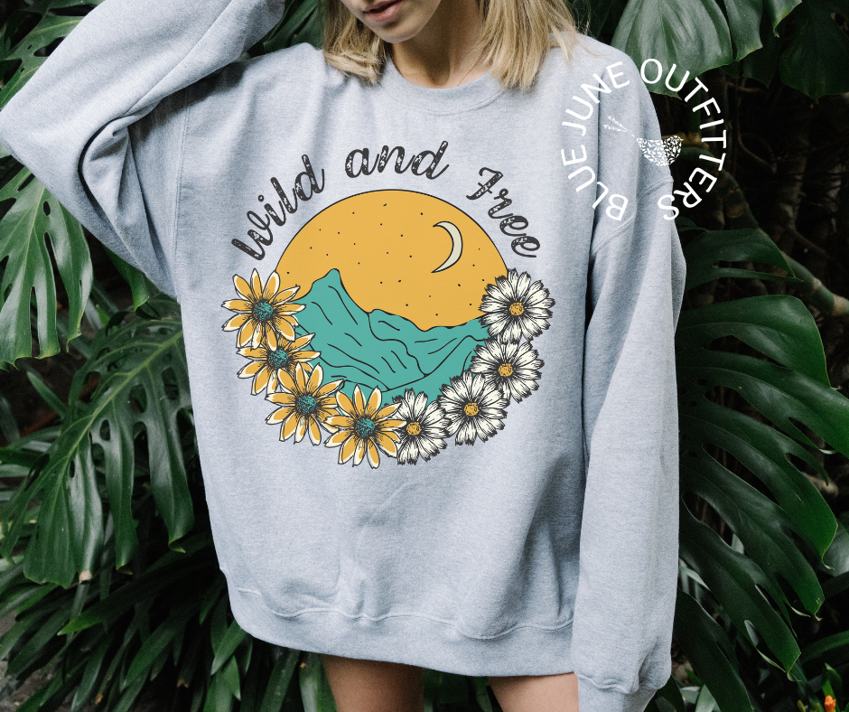 Wild & Free Nature Lover Crewneck Sweatshirt