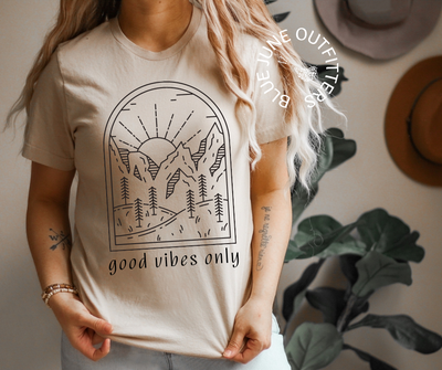 Good Vibes Only | Mountains And Nature Tee