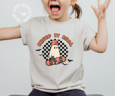 Creep It Real Skater Ghost | Toddler Halloween Tee
