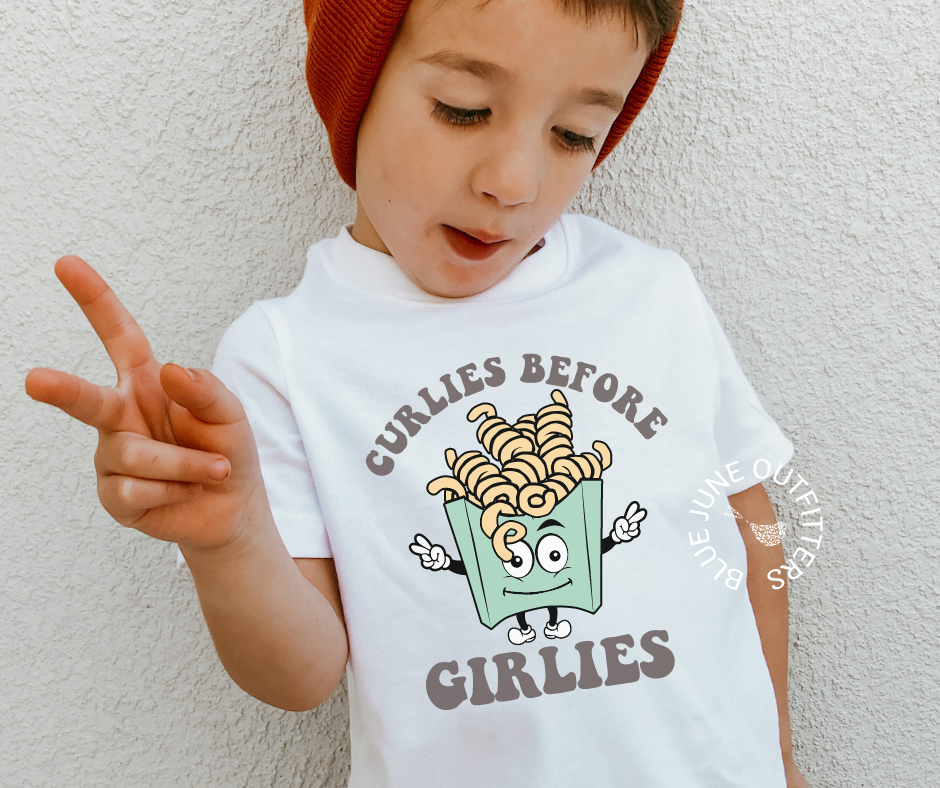 Curlies Before Girlies | Toddler Valentine Tee