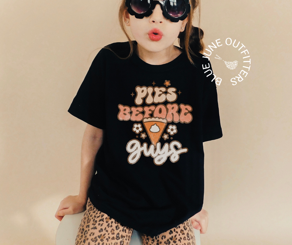 Pies Before Guys | Toddler Retro Thanksgiving Tee