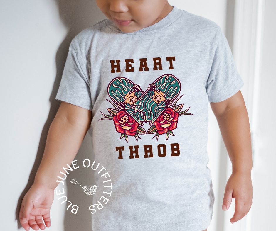 Heart Throb Skateboard | Toddler Valentine Tee