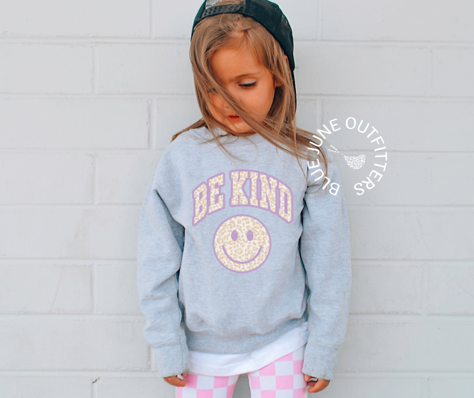 Be Kind Leopard Toddler Sweatshirt