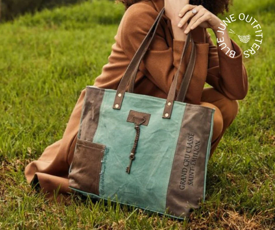 Leather & Canvas Weekender Tote by Myra Bag