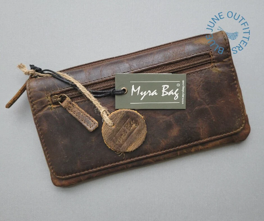 Distressed Leather Wallet | Myra Bag