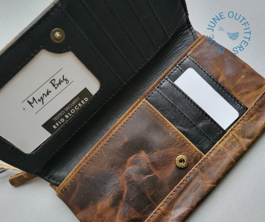 Distressed Leather Wallet | Myra Bag