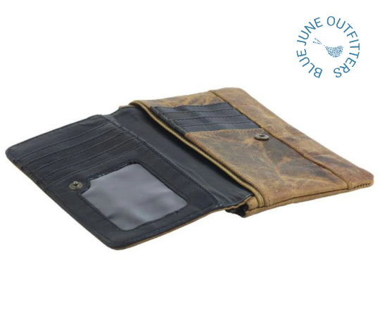 Distressed Leather Wallet | Myra Bag