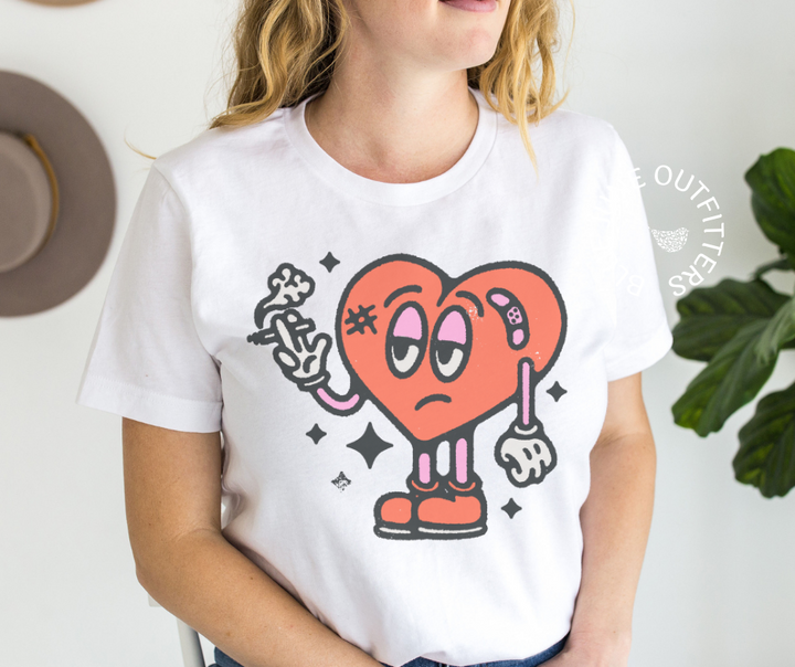 Retro Smoking Broken Heart | Comfort Colors® Valentine's Tee