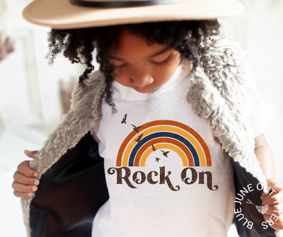 Rock On Retro Rainbow | Trendy Toddler Tee