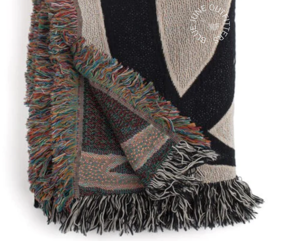 Earthy Feathers | Whimsical Woven Blanket
